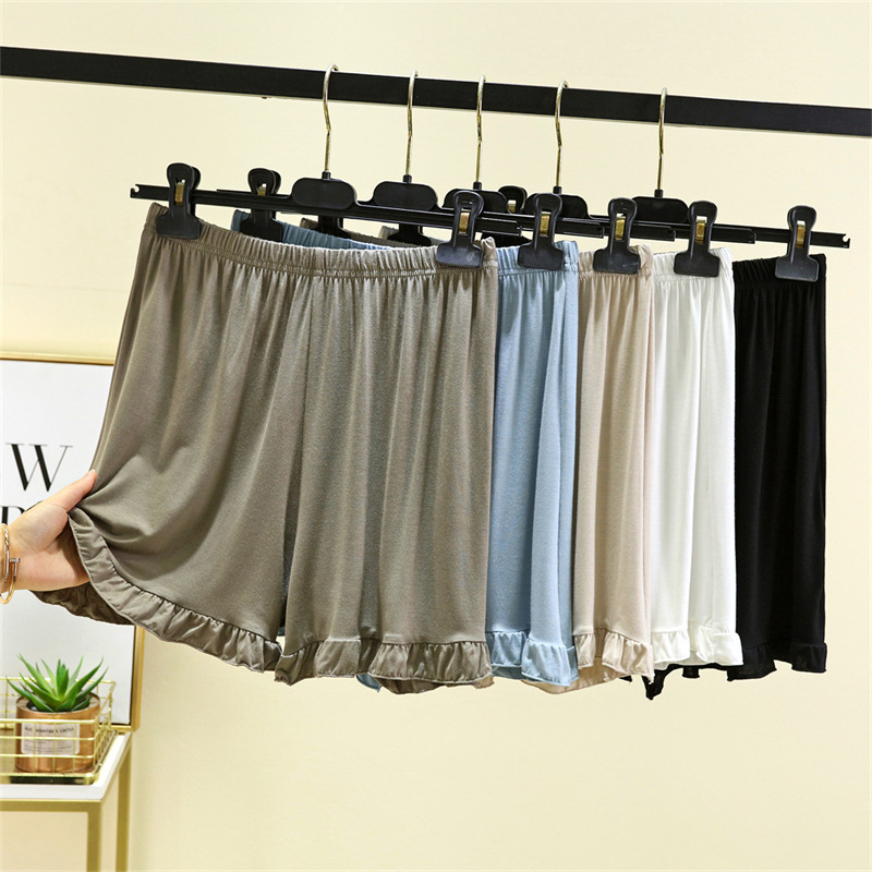 Modal Flyer Shorts Women's Summer Loose Large Size Casual Pants Home Pants Loose Waist Pajama Pants Wide Leg Pants for Outer Wear