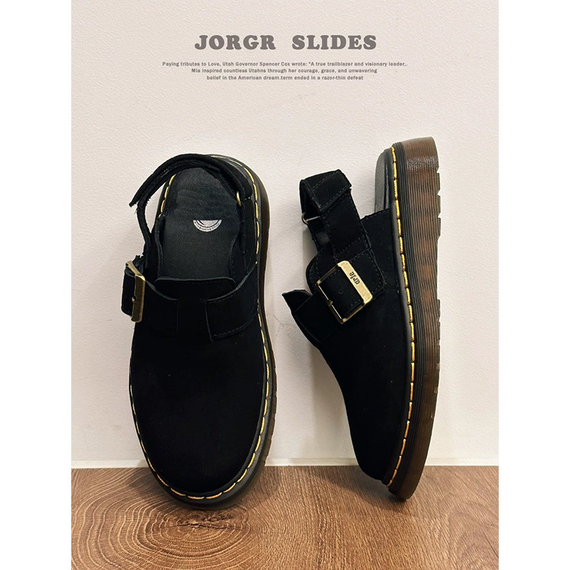 Martens, тапочки, шлёпанцы для мужчин и женщин, ремень, пряжка для отдыха, сандалии