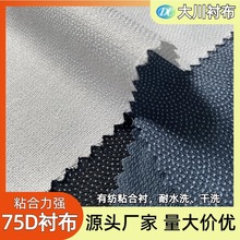 厂家批发75D布衬1.5米宽粘衬烫衬有纺衬大衣西服压衬复合