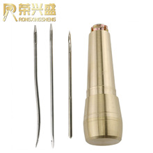 手工皮革DIY工具皮具 铜柄锥子铜直孔锥 穿鞋线上鞋锥纯铜手柄针