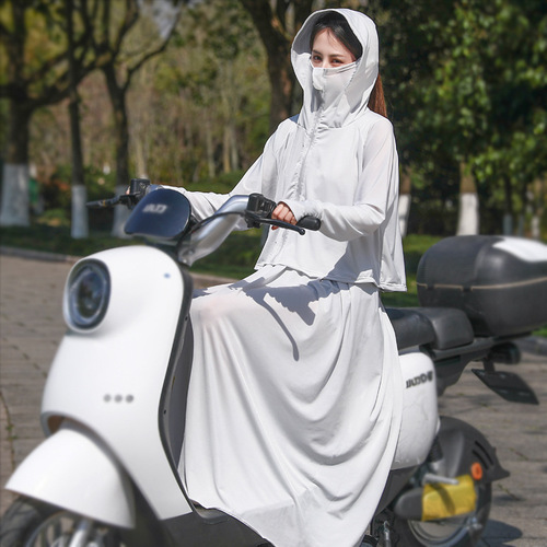 Summer motorcycle, battery car, sun protection clothing, women's electric bicycle riding, full body sun protection clothing, long-sleeved shawl, sun protection clothing