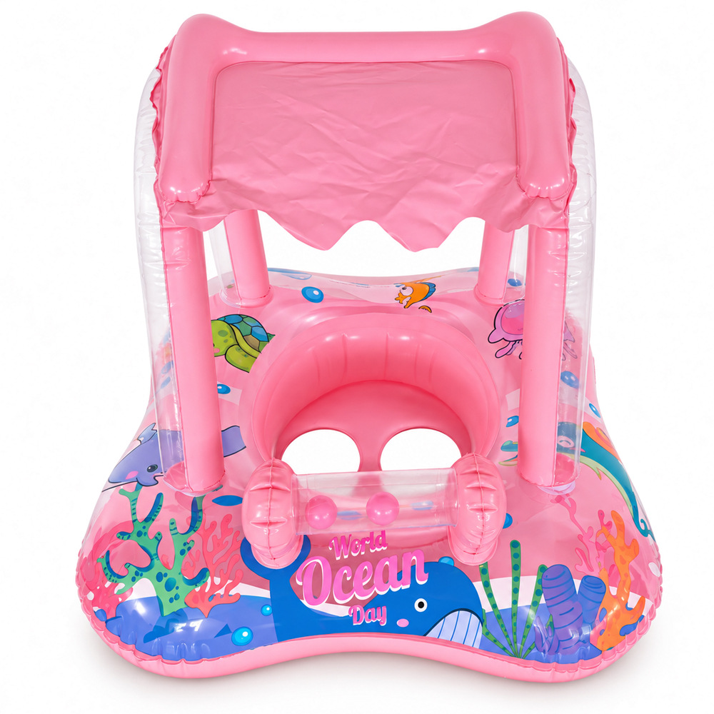 Flotador Infantil con Asiento PVC Ecológico Inflable Manual para Piscina y Parque Acuático