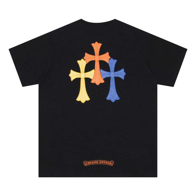 Chrome Heart 24 nuevo Crocodile de verano de moda europea y americana camiseta de manga corta para hombres y mujeres