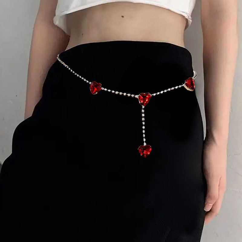AliExpress venta caliente amor sexy cintura cadena de moda diamante joyas de cintura accesorios de moda cintura cadena de cintura