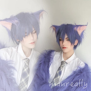 Manzhen wig men's short hair gay wig is too handsome cosplay universal teenage girl dk full head cover
