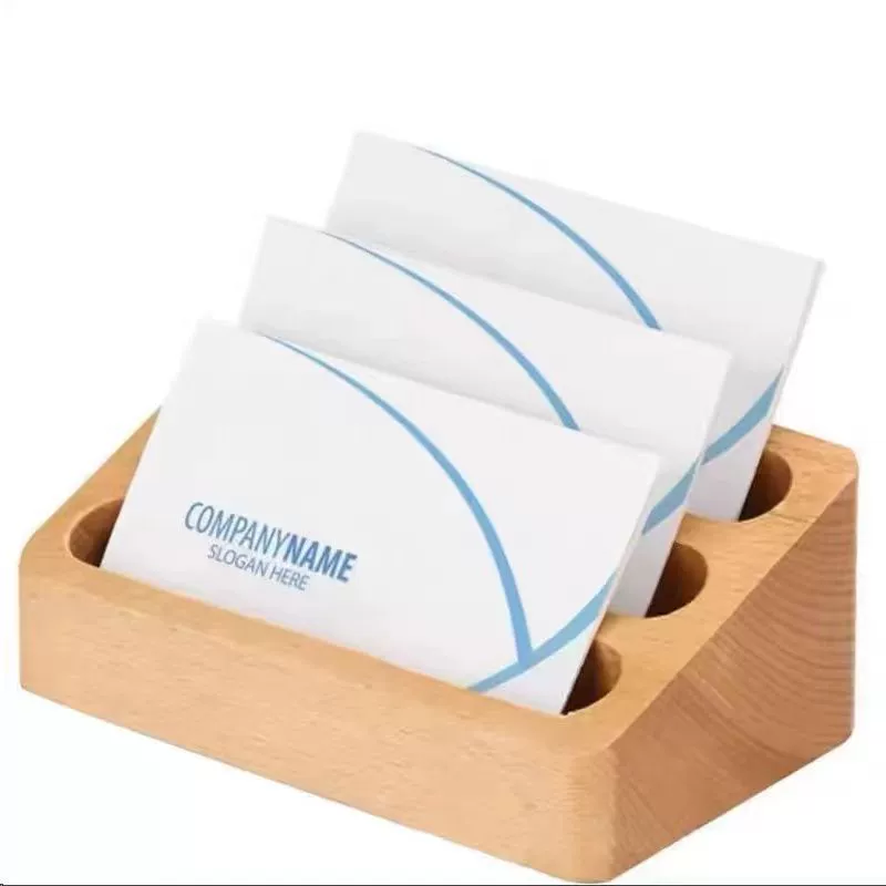 Настольный стол из массива дерева для хранения визитных карточек Визитная карточка