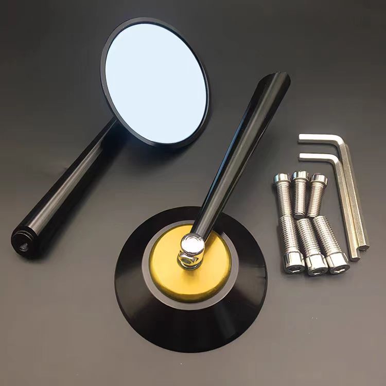 Motorcycle Scooter Electric Vehicle Rearview Mirror Modified Reflector Retro Car Reversing Mirror Rhombus Leaf Reversing Mirror