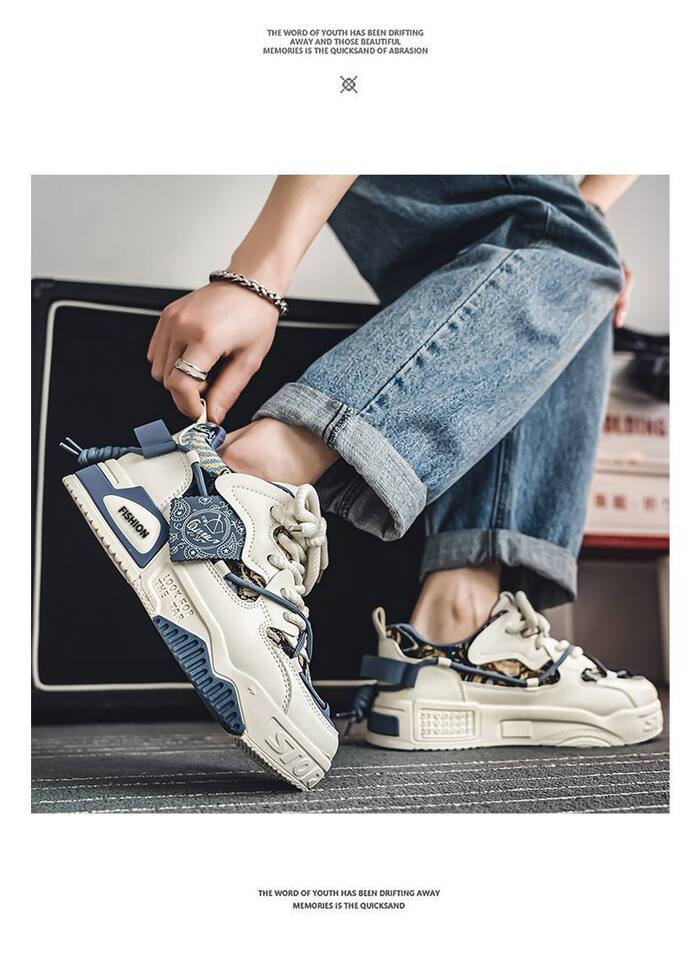 Giày sneaker nam cổ thấp đế dày tăng chiều cao, thiết kế phối màu cá tính, dây buộc phía trước — Kashi ST178, ST178 Milan, ST178 m xanh lục chi tiết 5