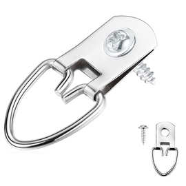 厂家跨境 50/100只D形环图片挂钩带螺丝套装相框挂钟十字绣绘画