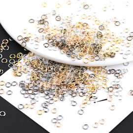 简约金属多色0.5*3mm细圈闭口圈diy手工自制项链连接扣饰品小配件