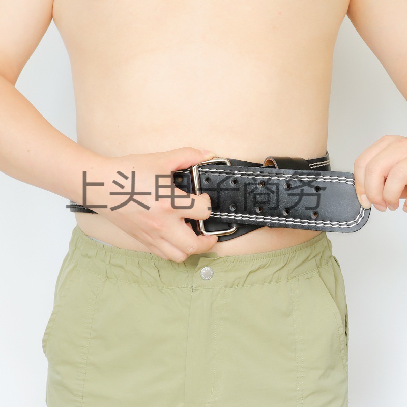 Factory Direct Supply Cross-border Fitness Waist Protection Squat Weightlifting Hard Pull Abdominal Training Adjustable PU Leather Belt Exercise