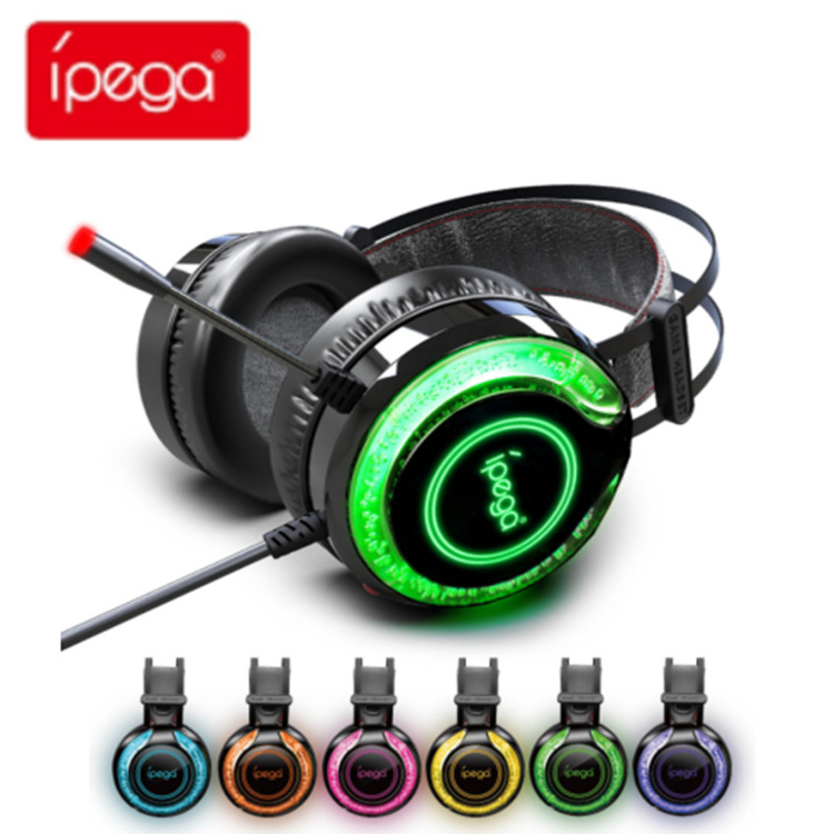PS5/PS4/NS/Xbox computer mobile phone headset with microphone colorful e-sports game wired headset