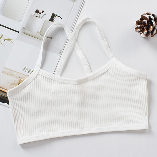 Ladys Underwear, Female Student, Junior High and High School, Girl Strap, Thin European Style Beautiful Backless Bra, Developmental Period Sports Wrap Bra, Manufacturer