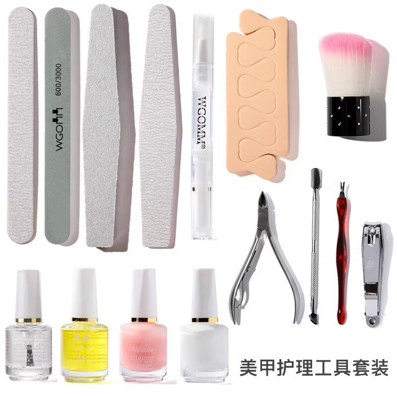 Manicure Tool Set, Full Set of Manicure Tools, Nail Removal, Finger Nail Tools, Softener, Polishing Strip, Dead Skin Pusher
