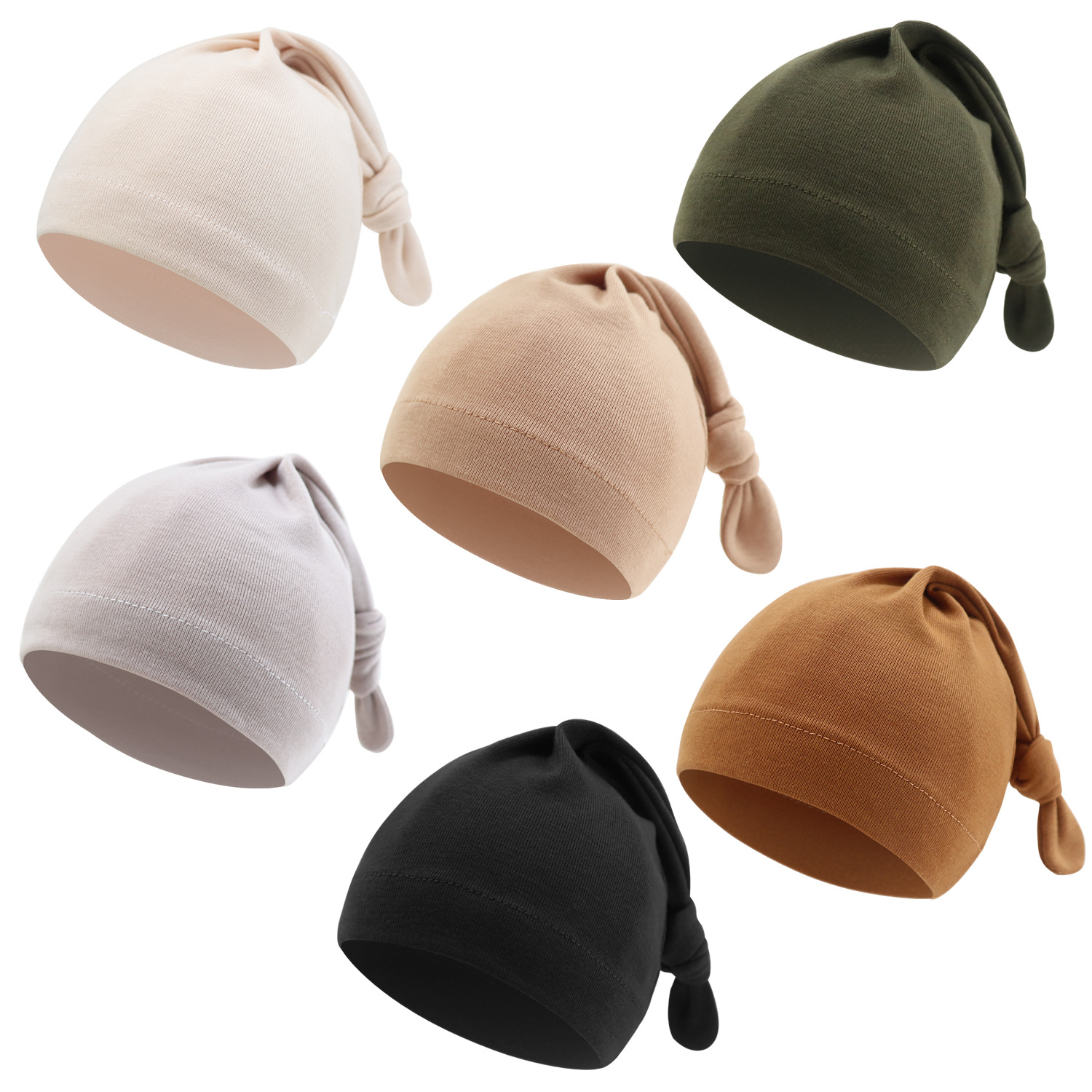 2025 Cross-border Foreign Trade Spring, Summer and Autumn Single Layer Baby Hat Baby Hat Pacifier Hat Newborn Fetal Hat