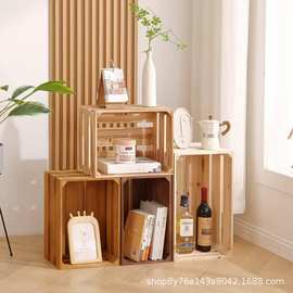 实木收纳箱木条箱超市陈列展示木箱子摄影道具木框箱婚礼道具木箱