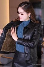 加绒皮衣女短外套秋冬季新款小个子气质百搭洋气皮夹克上衣