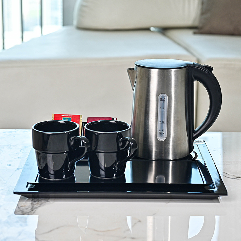 Honeyson hotel de cinco estrellas hervidor eléctrico bandeja set hervidor de agua apagado automático hervidor de agua a prueba de secado