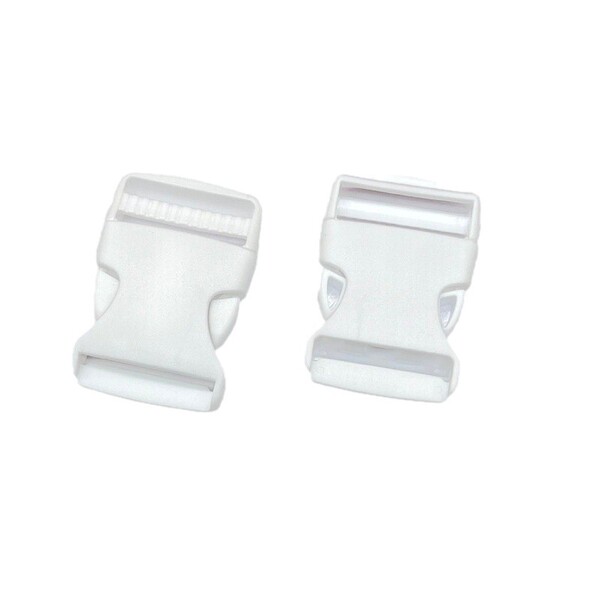 White high quality plastic backpack with clasp