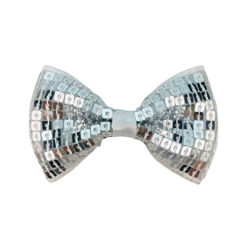 Comercio exterior tienda en línea suministro de doble cara flash bordado lentejuelas arco horquilla 19 colores en stock etapa accesorios para el cabello niños