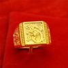 Retro golden ring, jewelry, with gem