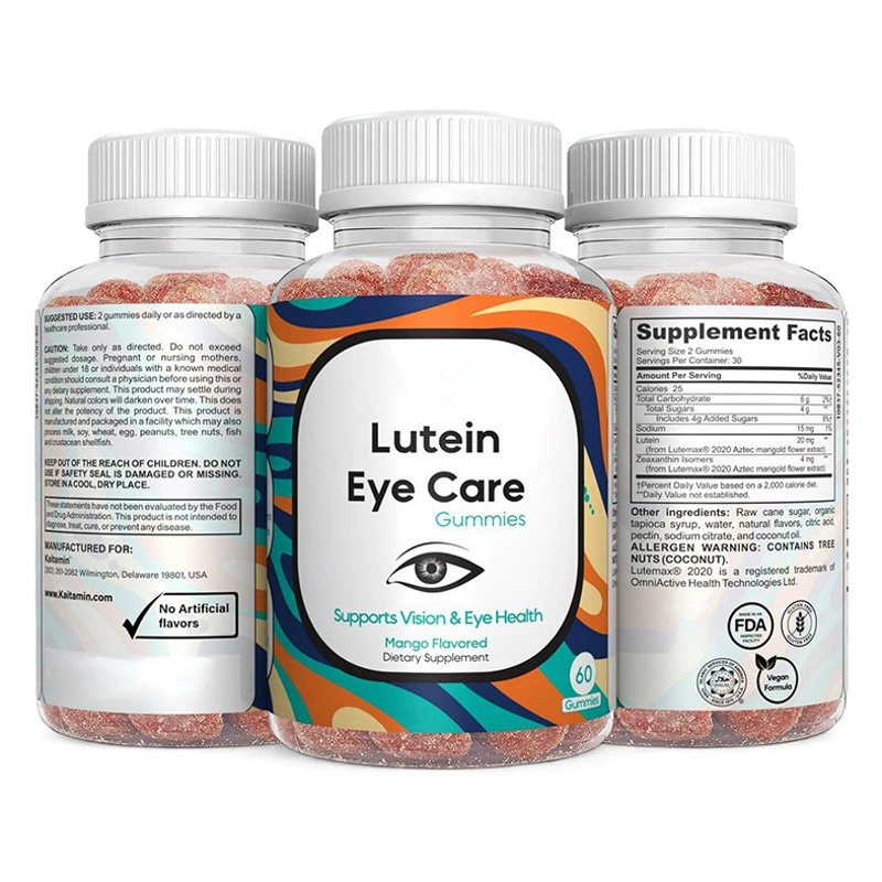 Лютеин Уход за глазами желе Лютеин Уход за глазами жевательный мармелад внешней торговли горячей продажи поддержки OE M
