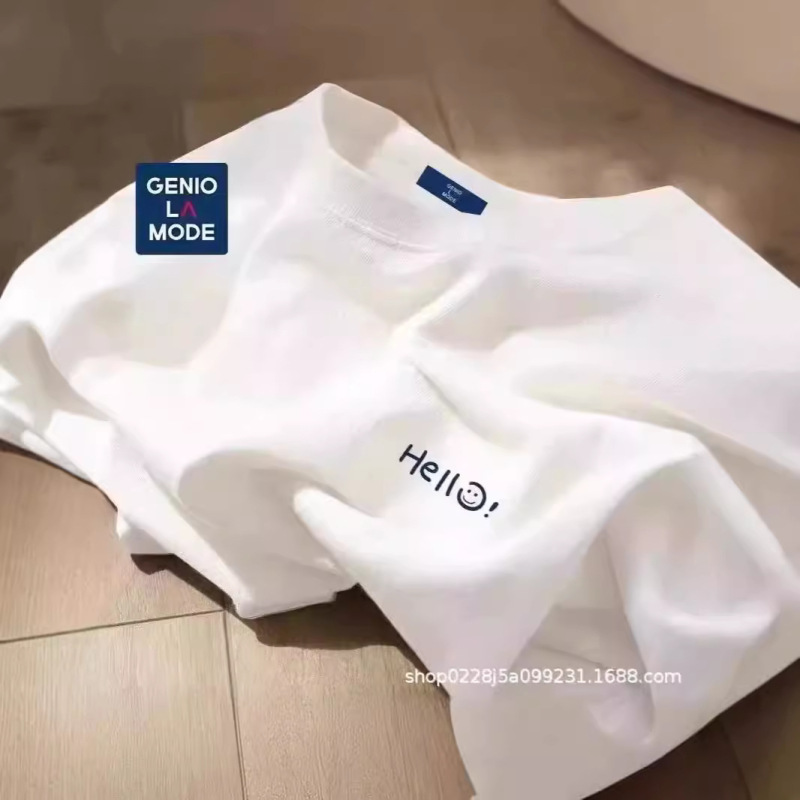Summer Short-sleeved Men's and Women's 2024 New Cotton Printed Loose All-match T-shirt Men's All-match Half-sleeve Couple Dress Summer Short-sleeved Men's and Women's 2024 New Cotton Printed Loose All-match T-shirt Men's All-match Half-sleeve Couple Dress