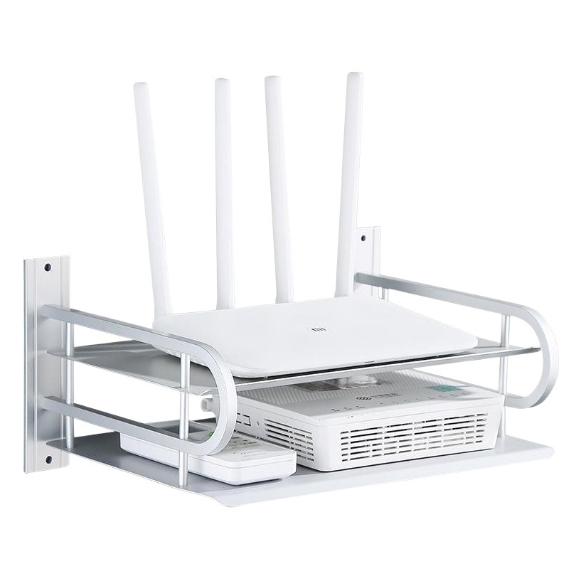 Fábrica spot wifa espacio aluminio router soporte digital TV Set-Top Box rack accesorios proyección rack montado en la pared