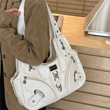 y2k辣妹机车风单肩腋下包小众废土美拉德复古大容量通勤托特女包