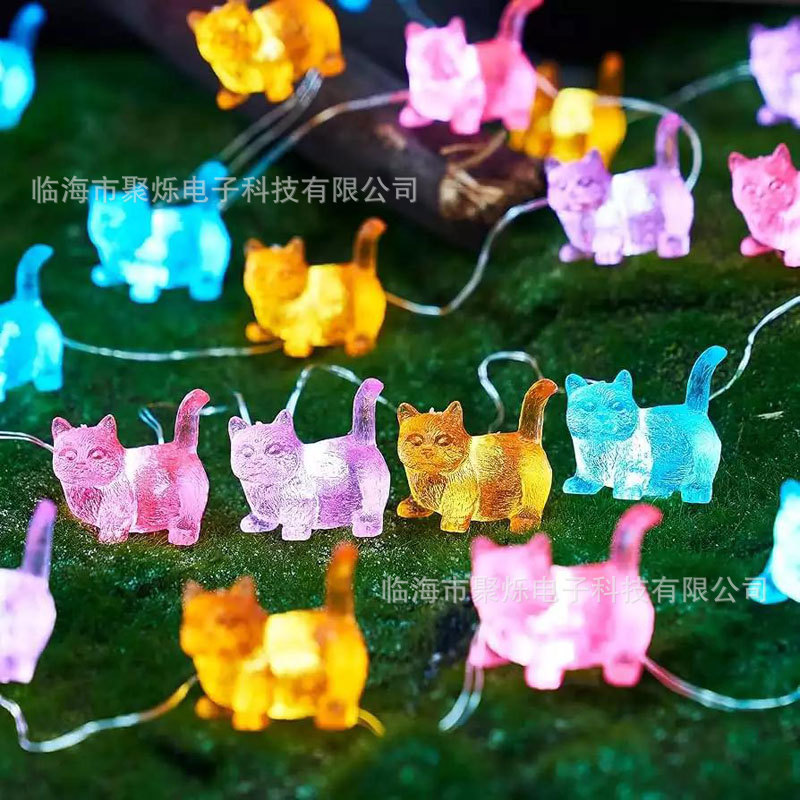 Cat string lights, cute decorative kitten fairy lights, suitable for camping, bedroom, parties, Halloween, Christmas, and other holidays, made of copper wire Cat string lights, cute decorative kitten fairy lights, suitable for camping, bedroom, parties, Halloween, Christmas, and other holidays, made of copper wire