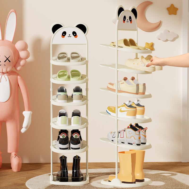 Estante de zapatos para niños, armario de zapatos simple especial para niños, hierro forjado ultra estrecho, espacio de ahorro de zapatos para bebés, estante de almacenamiento de zapatos lindo para el hogar