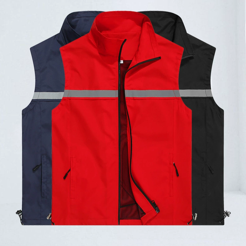 Space Jin Safety Аварийная рабочая одежда Жилет Сетка Персонал Индивидуальный жилет Печать ЛОГОТИПА Защитный жилет