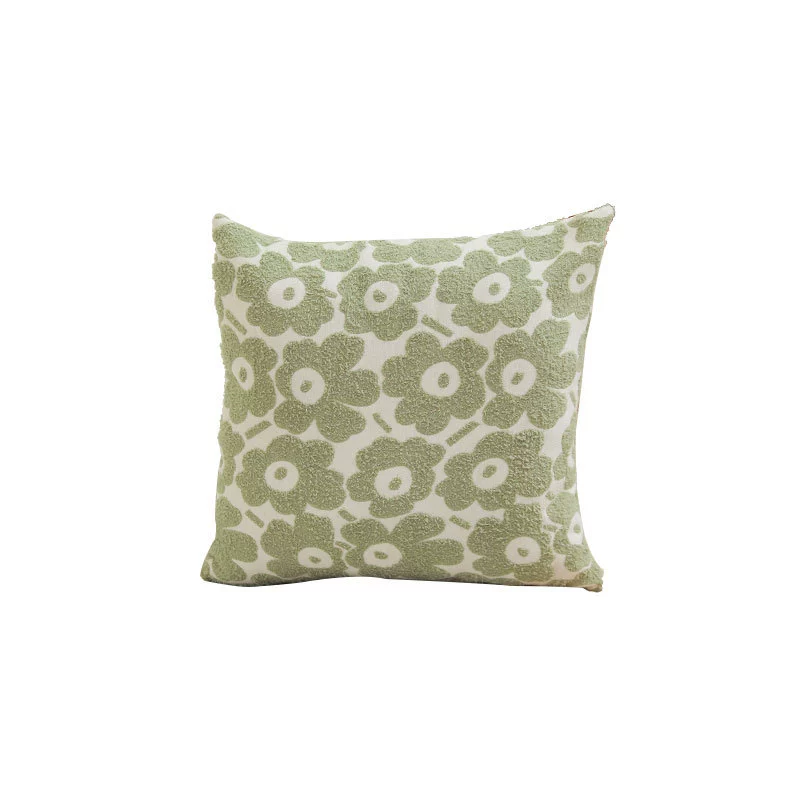 Nordic ins style pillow, tender green sofa cushion, abstract flower cushion, homestay soft furnishing, bedside pillow, waist pillow