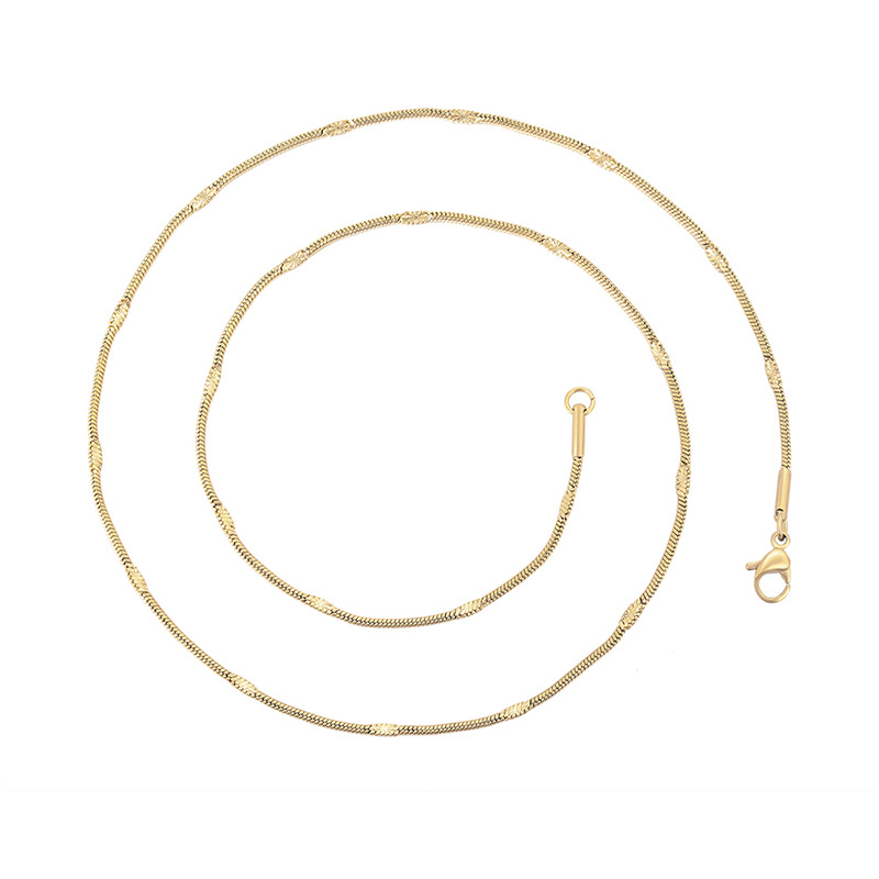 Acero inoxidable joyería Xuping serpiente redonda transfronteriza de Europa y los Estados Unidos compresión de collares de flores de sol diarios fácil de montar collares de collares al por mayor