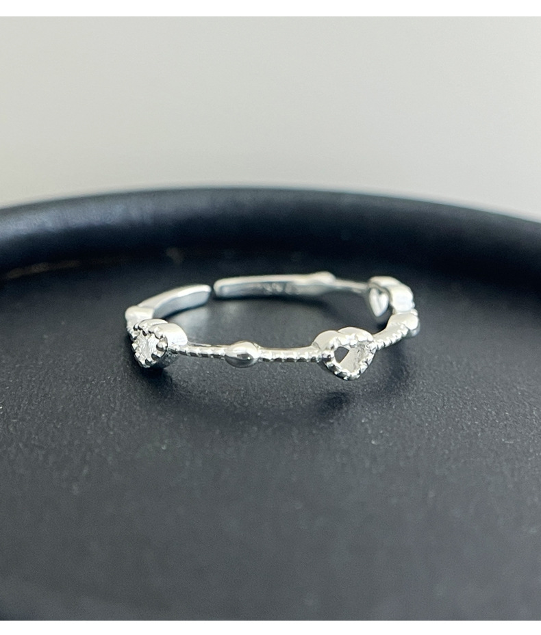 Sterlingsilber Ring Mit Offenem Herz Für Damen Personalisiert_voghion.com