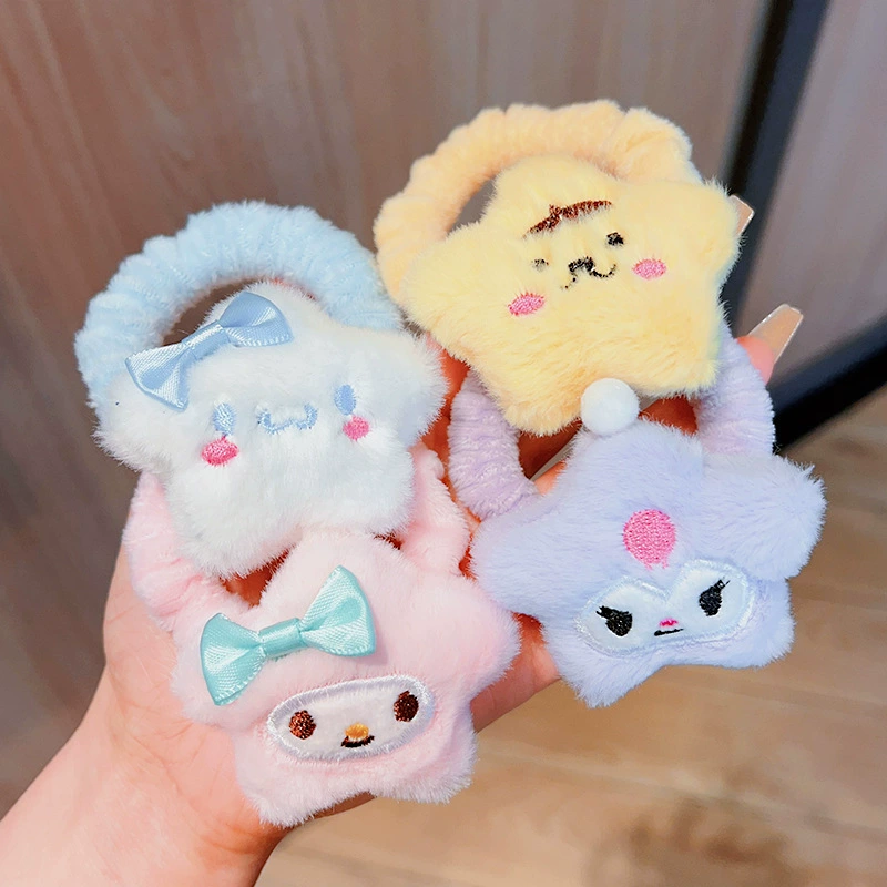 Sanrio, плюшевая кукла в стиле demi-season, милая верёвка для волос, аксессуар для волос