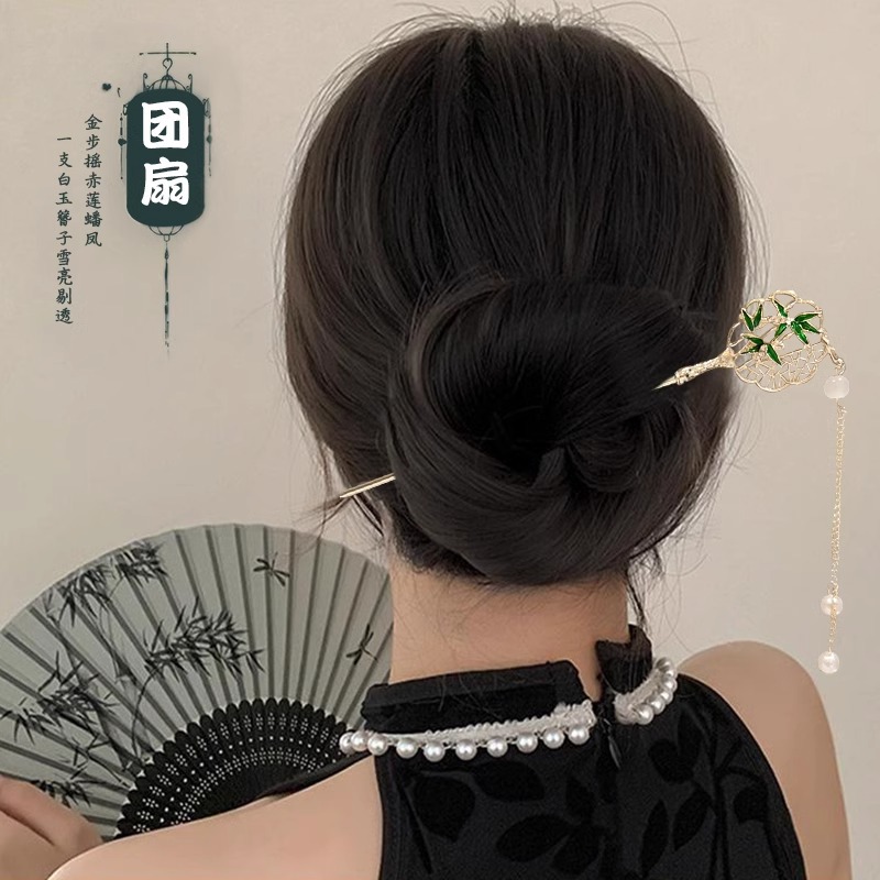 Nuevo estilo chino pinzas de cabello para mujeres de alto nivel estilo antiguo bordillo pinzas de flores Hanfu paso de caballo de pelo vestido de cabello pinzas de cabello tocado
