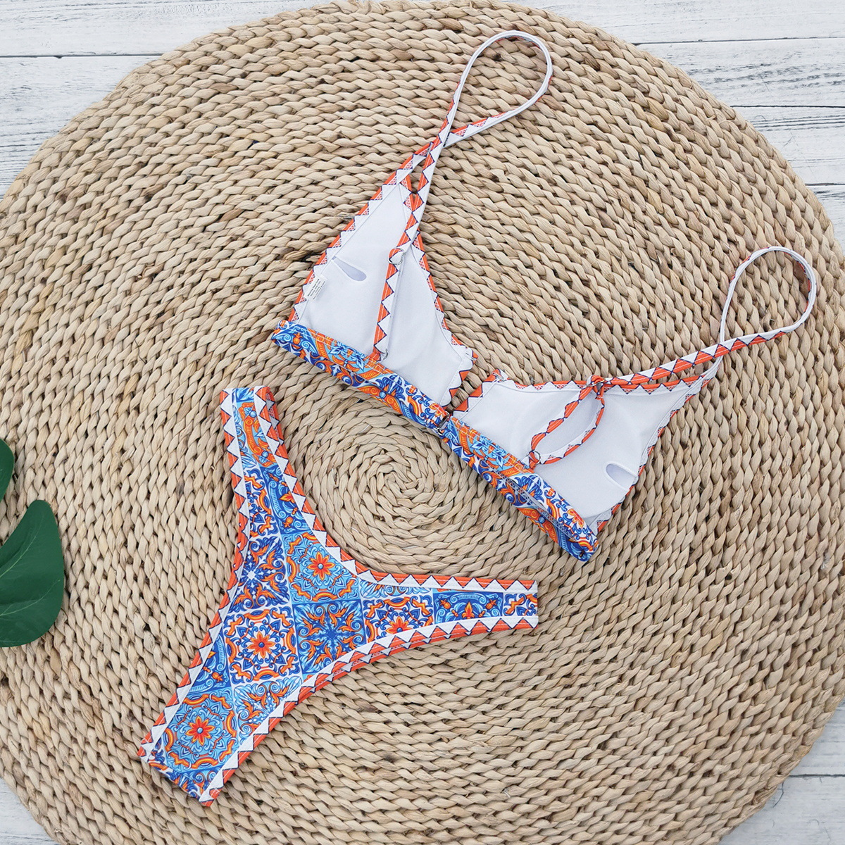 126g Weight Sexy Feel Of Sensation Mid Waist Panties Waist Bikini Panties Style Bralette Bra Category Polyester Fabric Type 2 Pieces Set Quantity Swimming Pool, Beach Occasion Multicolor Pattern Women's Gender Women's Multicolor 2 Pieces Set Bikinis Swimwear 13