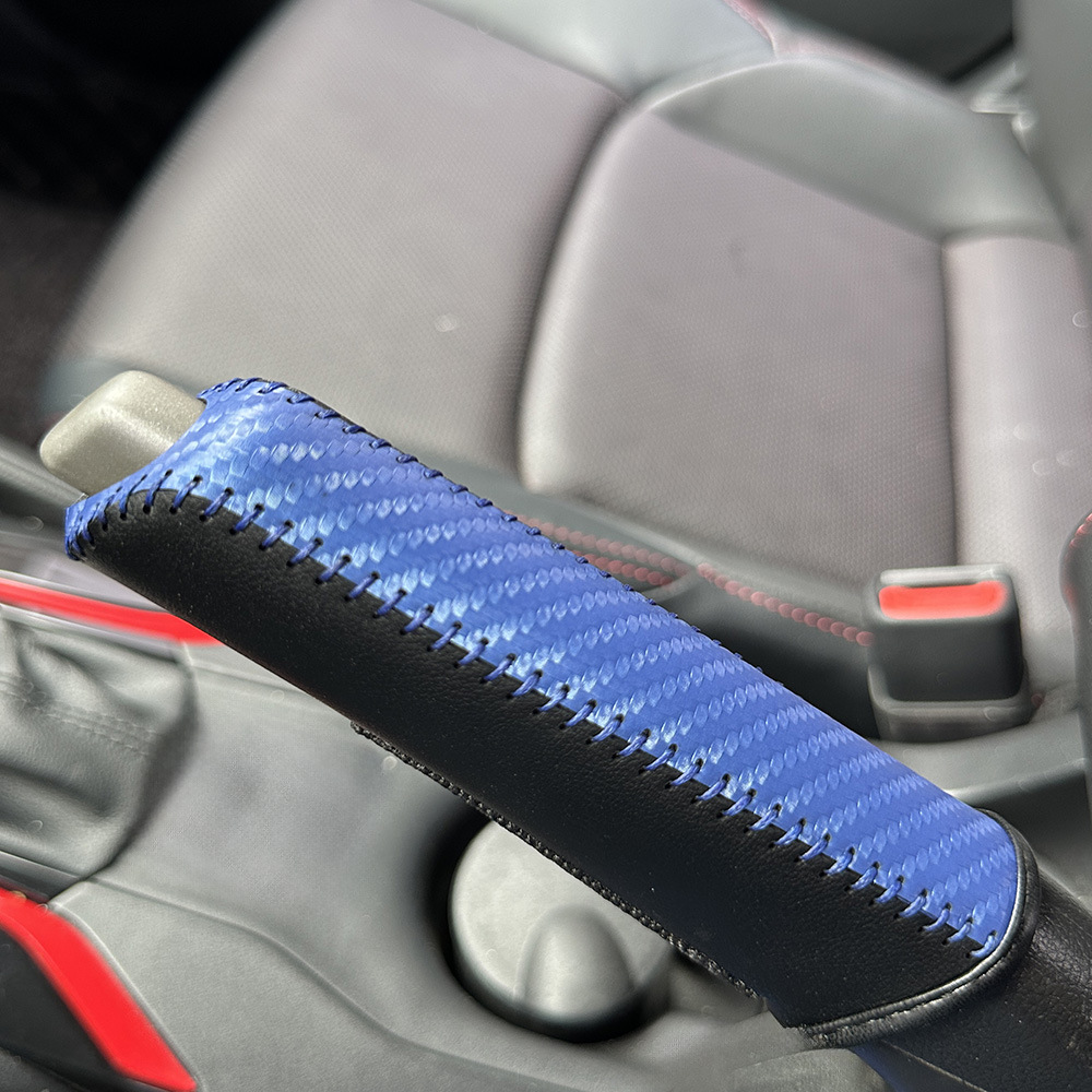 Car handbrake cover, universal model for cross-border cars, hand-stitched leather brake lever decorative protective cover, gear shift cover