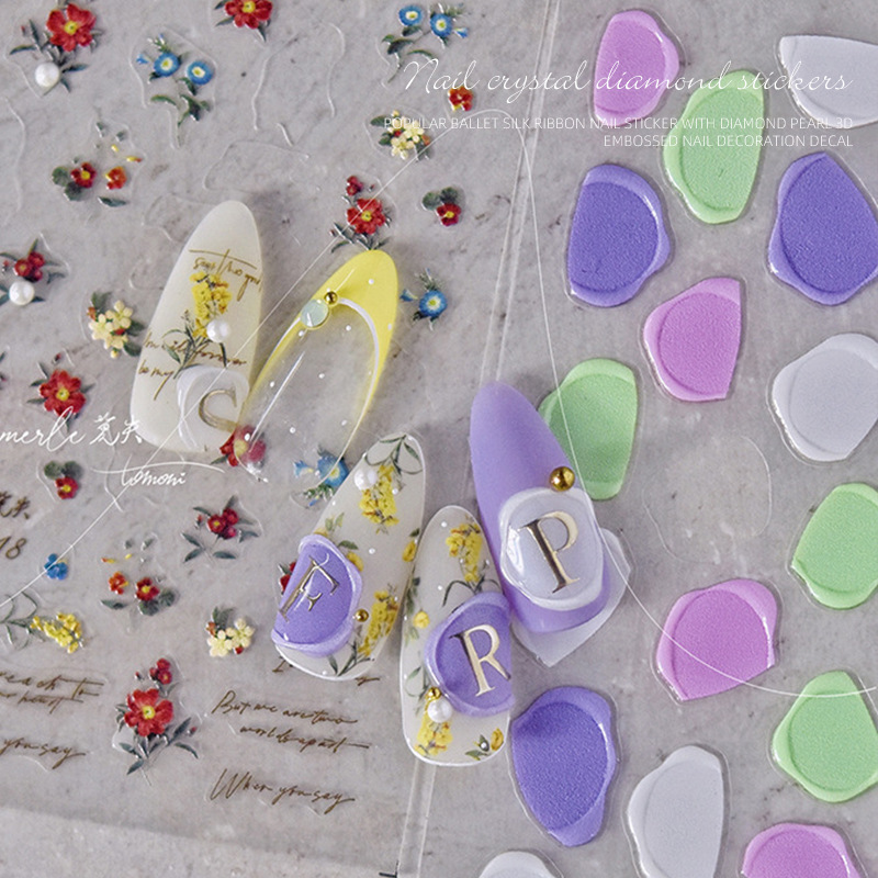 Nuevo relieve imitación de sello de laca de fuego diy pegatinas de uñas letras pegatinas de jalea macarón decoración de uñas al por mayor