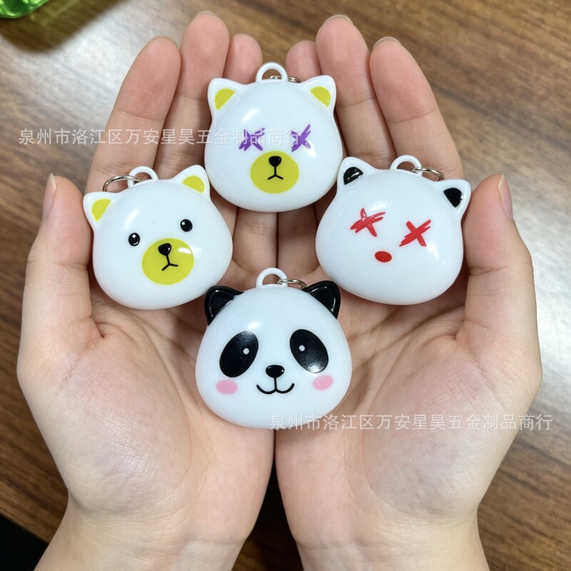 Cross-Border Hot-Selling Cat Head and Cat Paw Heart-Shaped Atmosphere Night Light Touch Sensor Keychain Night Market Bedside Ornament Pendant