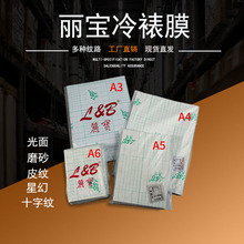 丽宝A3/A4/A5/A6冷裱膜自粘透明光面磨砂大头贴相片相册DIY保护膜