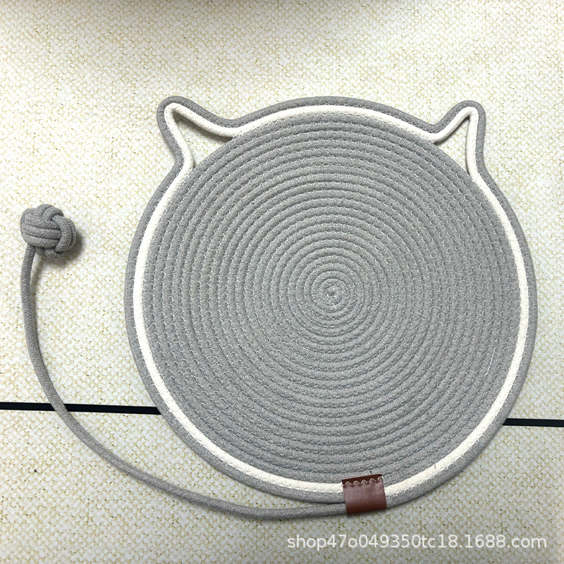 Cojín de agarre de gato, cuerda de algodón trenzada, cojín de agarre de gato, bola de juguete, cojín de sueño integral, artefacto de molienda de garras lavables transfronterizas
