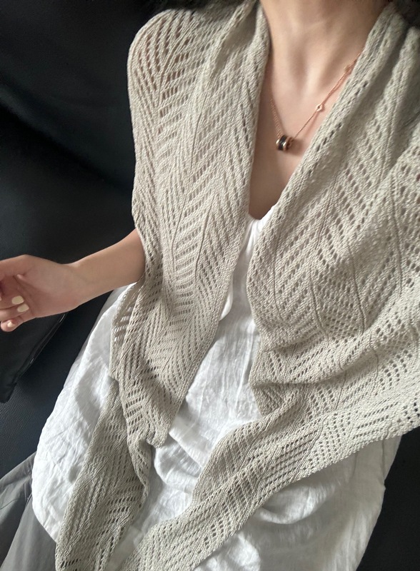 自制镂空针织披肩三角巾女夏季薄披肩麻感罩衫防晒空调衫冰丝披肩|undefined