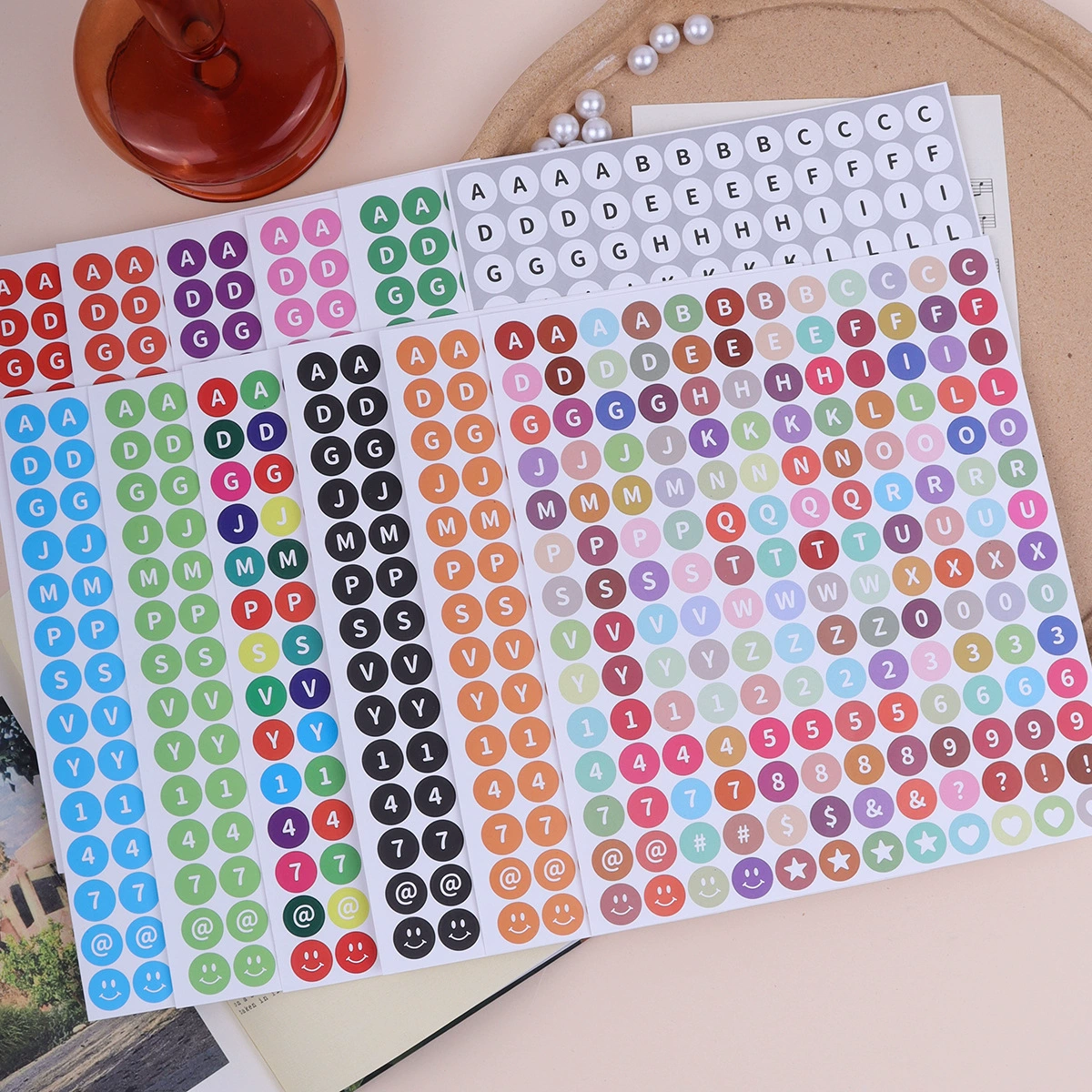 Waterproof sticker, rainbow cards, 0.5 inch, DIY, scheduler
