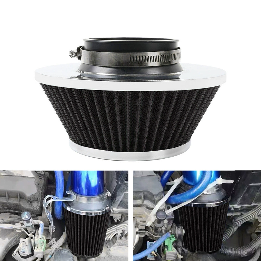 Автомобильные модификации фитинги 76mm воздушный фильтр плоский гриб головка фильтр 3 дюймов гриб головка воздушный фильтр
