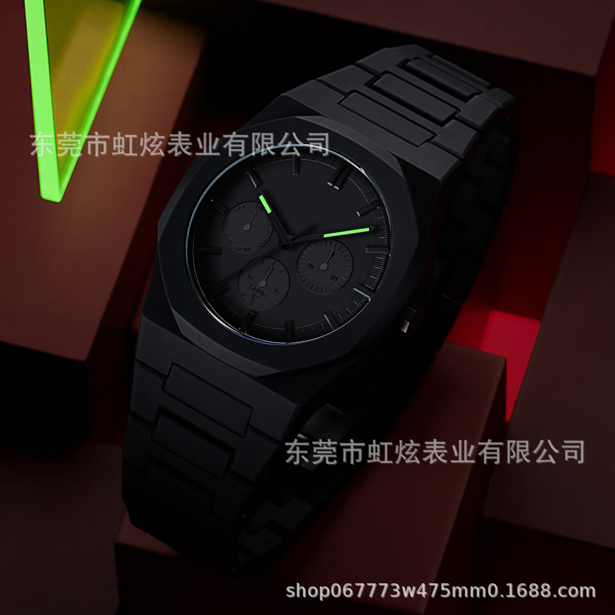 Arabic Men's Watch Exclusive High-End Quartz Dopamine Watch Student Party Black Warrior Watch Unisex