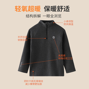 Children's Clothing Kidsren's Velvet Bottoming Shirt 2025 Autumn and Winter New Style Boys' Waxy Clothes Medium and Large Kidsren's Velvet Pullover Tops Trendy