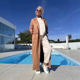 2025欧美新款现货独立站亚马逊秋冬外套麂皮绒长袖休闲百搭外套