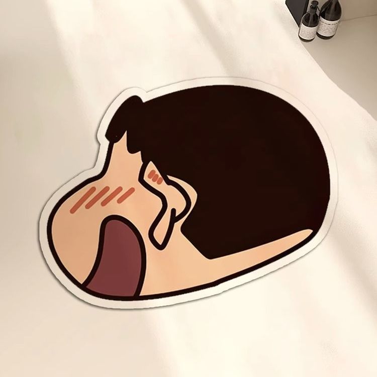 Baño doméstico absorción de agua almohadilla de pies de dibujos animados de forma especial almohadilla de suelo de barro de diatomeas secado rápido se puede cortar almohadilla de pies de puerta de baño